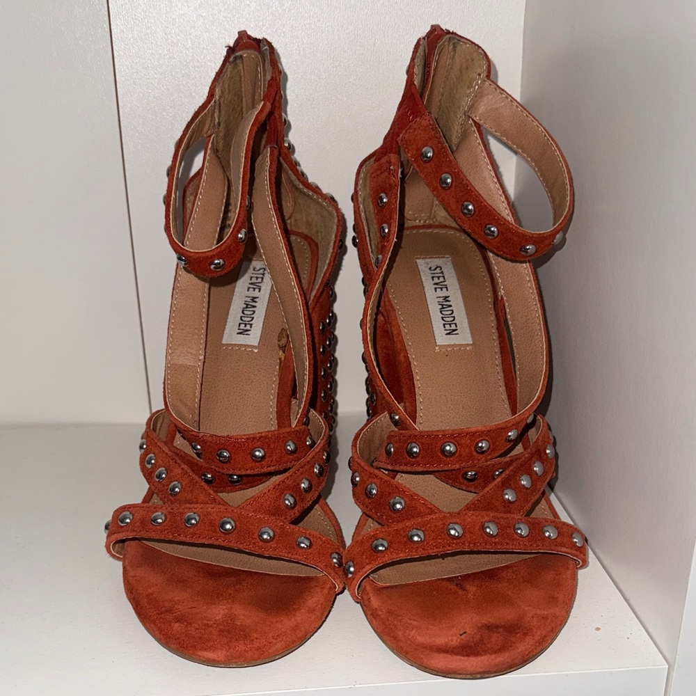 Steve Madden Women's Red Strappy Heels